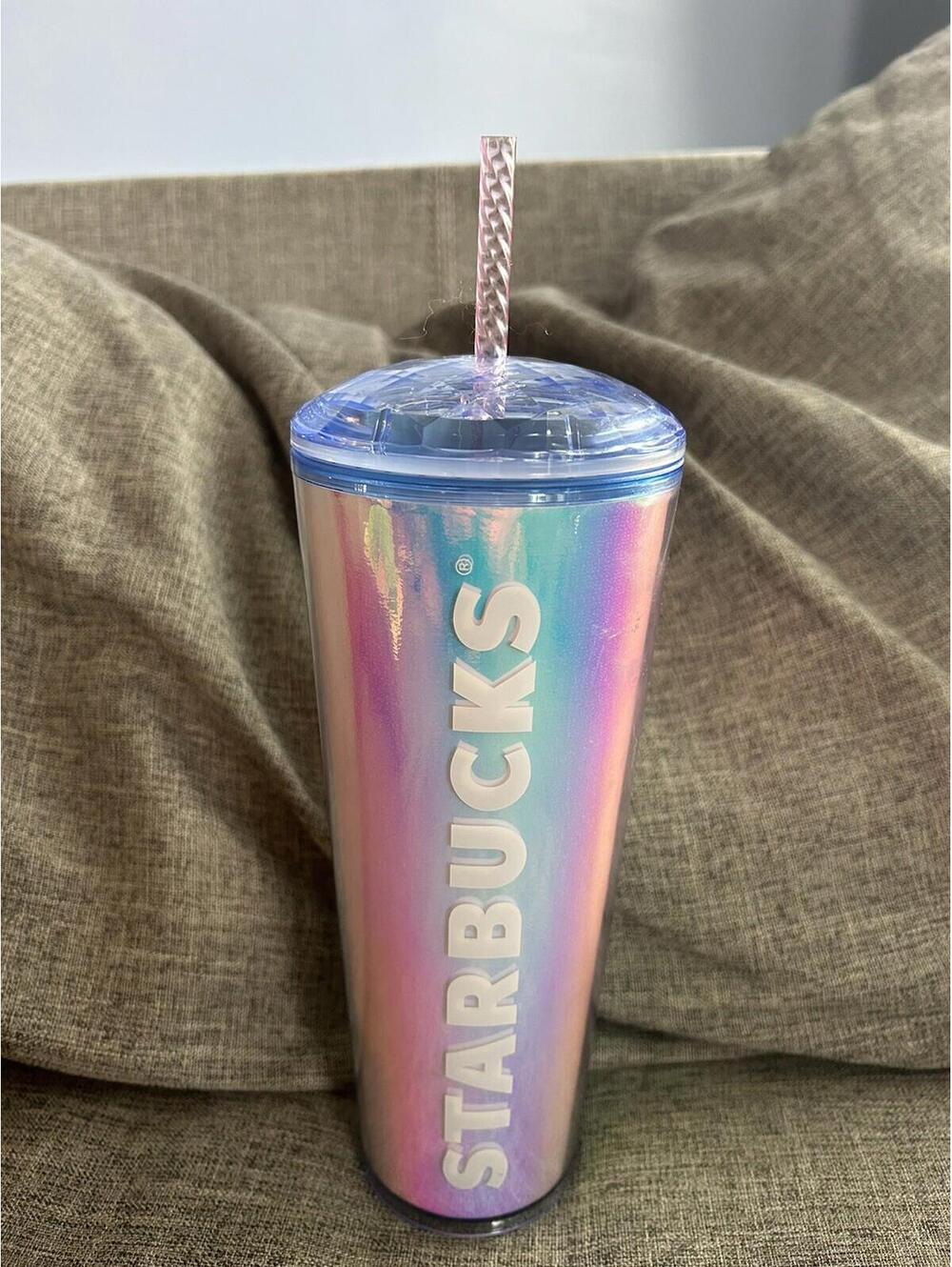 Starbucks Chromatic Iridescent Dome Tumbler Cold Cup 24oz Summer 2023